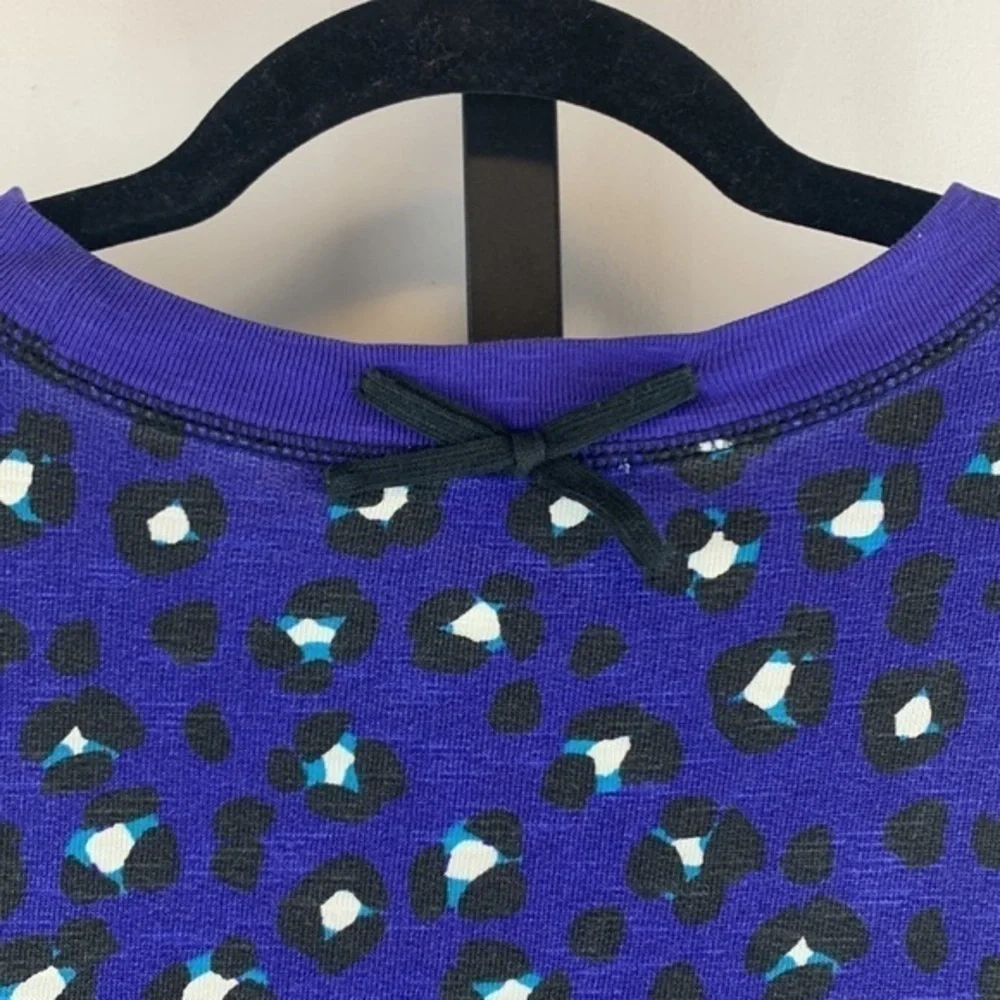 Kate Spade CYBER Cheetah Tokyo Sweatshirt 100% Cotton Purple Size XS Preppy